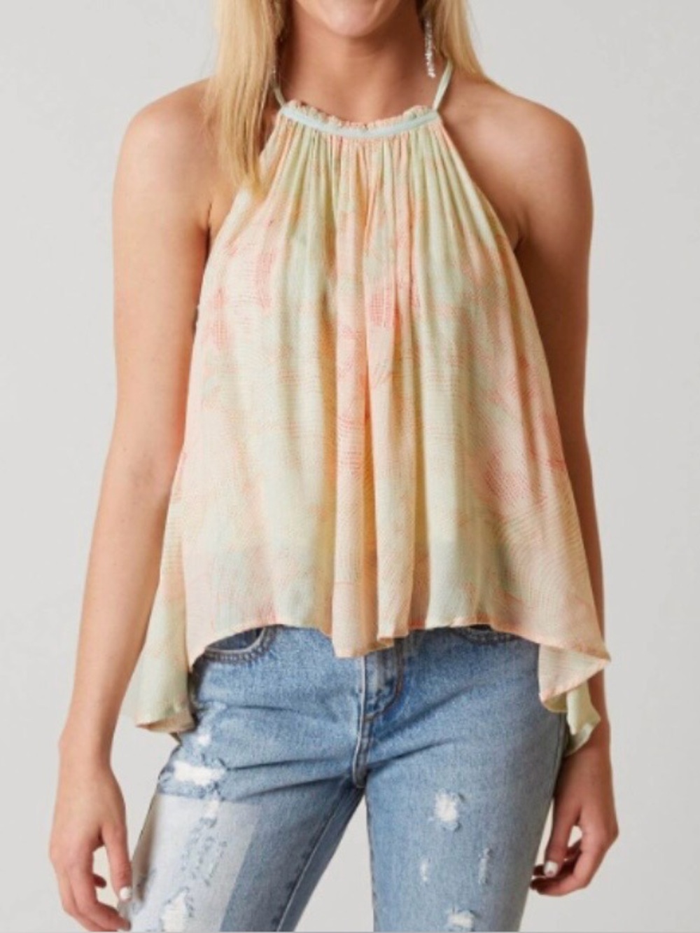 NWT Free People Season in the Sun Lace-Up Top Size XS